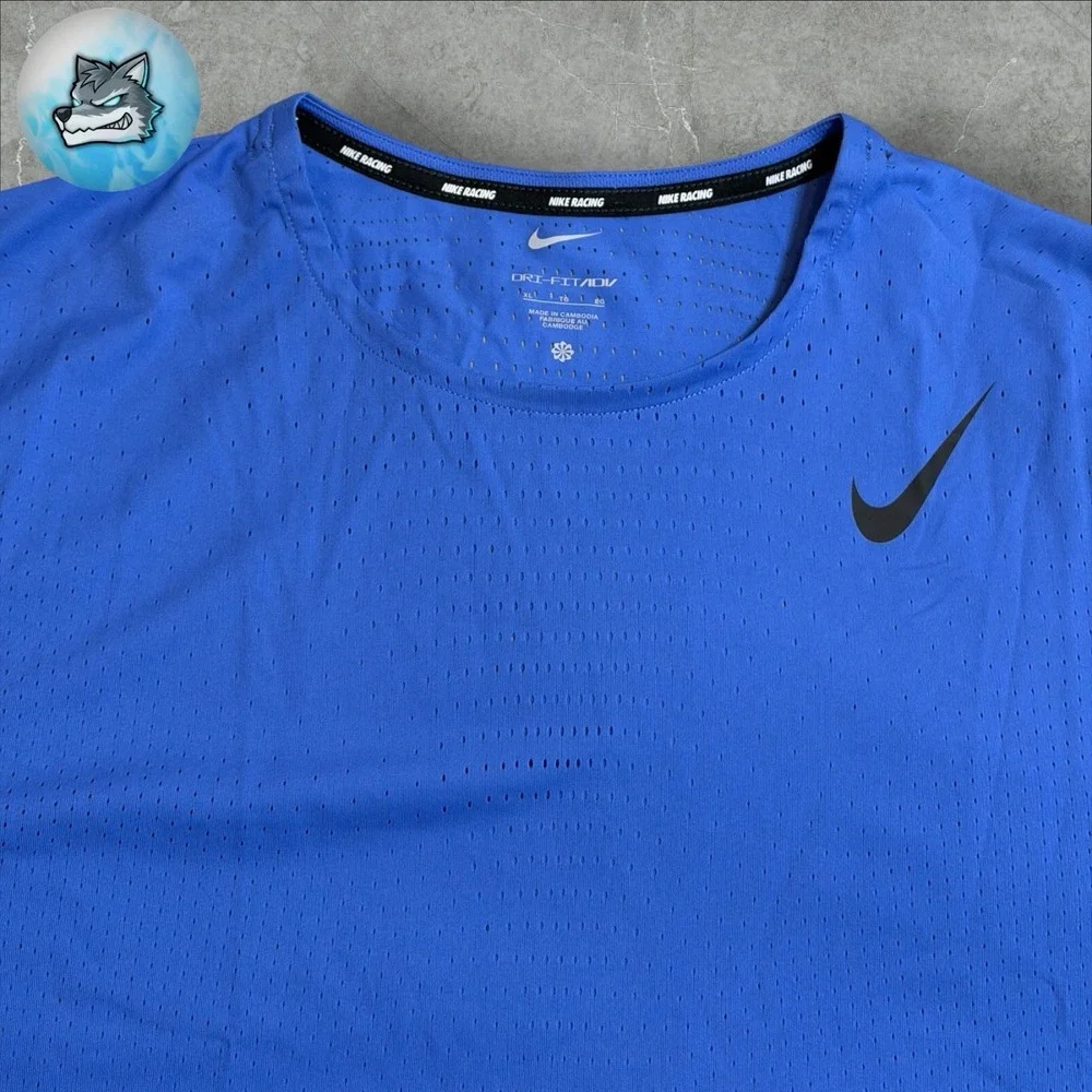 Nike Dri-Fit ADV Aeroswift Racing Short Sleeve Shirt Mens Sz XL Blue HJ3377-411